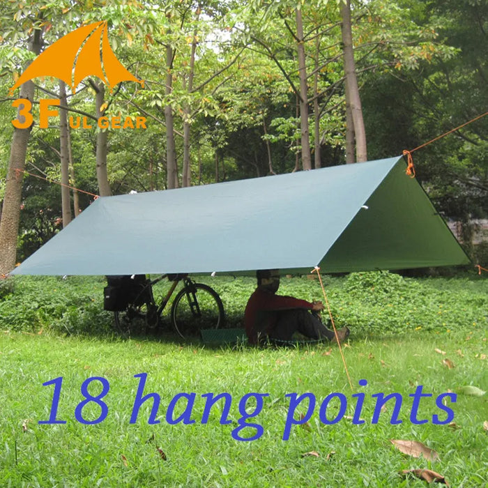 Green 3×3M Waterproof Sun Shelter Tarp – Lightweight Outdoor Awning