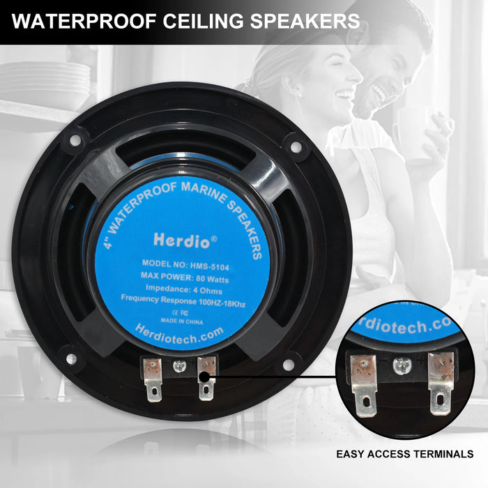 160W Waterproof Bluetooth Speakers for Boat, Home, & Outdoor