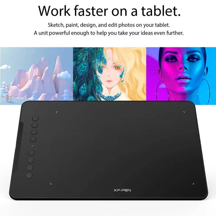 25-Cm Drawing Tablet with 8 Shortcut Keys, Tilt Support, and 8192 Pressure Levels (DECO 01V2) - FLUXA
