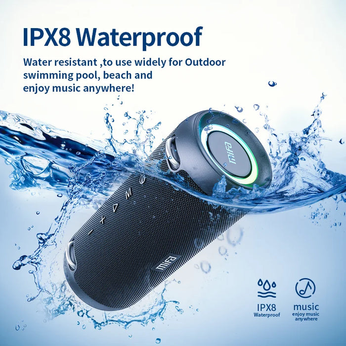 IPX8 Waterproof Bluetooth Speaker with Dynamic Lights