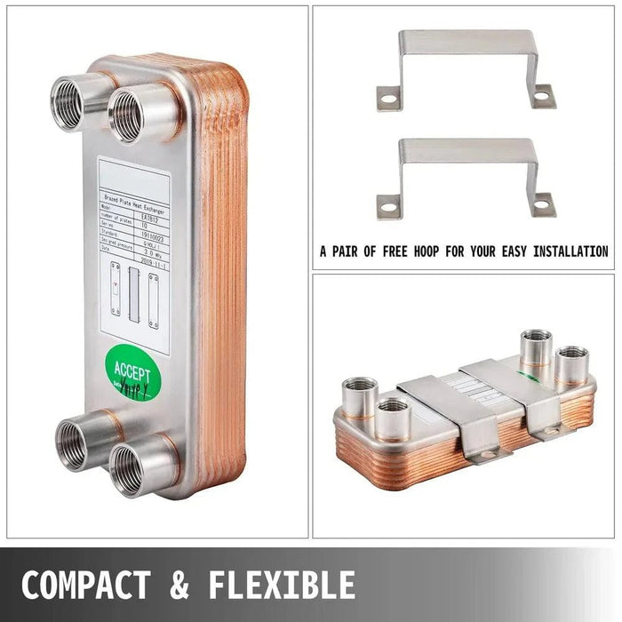 60 Plate Stainless Steel Heat Exchanger Wort Chiller for Homebrew Beer Brewing - Efficient and Durable Cooling Equipment for Home Brewing
