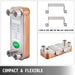 60 Plate Stainless Steel Heat Exchanger Wort Chiller for Homebrew Beer Brewing - Efficient and Durable Cooling Equipment for Home Brewing
