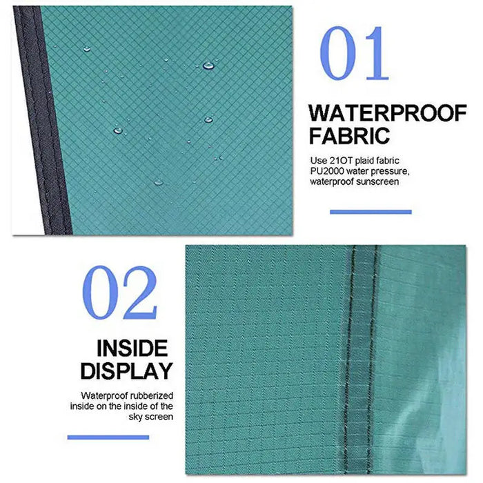 Ultralight Portable Outdoor Tarp Tent Rain Fly 350x280cm Waterproof