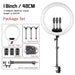 45 cm Ring Light with Tripod Stand and USB Charging in white