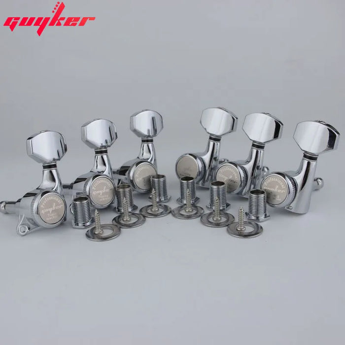Guitar Locking Tuners Chrome Metal 6 Left for Electric Guitar Machine Heads