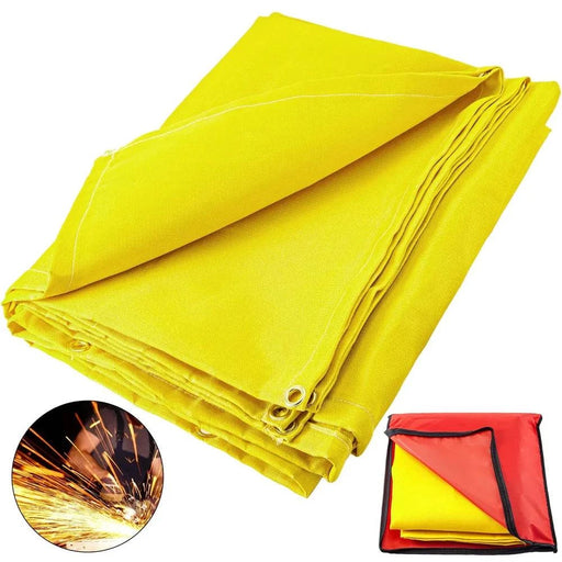 Premium fiberglass woven fabric fire blanket with grommets for easy securing