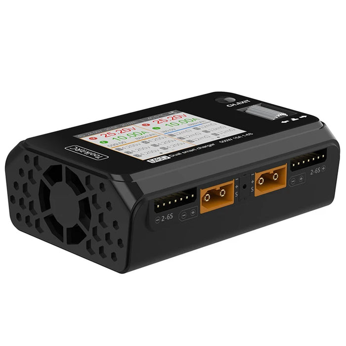 500W 15A DC Dual Channel Smart Charger for 1-6S Lipo Battery - Black: High-powered and efficient charger for multiple battery types