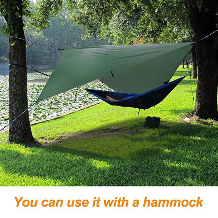 Ultralight Portable Outdoor Tarp Tent Rain Fly 350x280cm Waterproof
