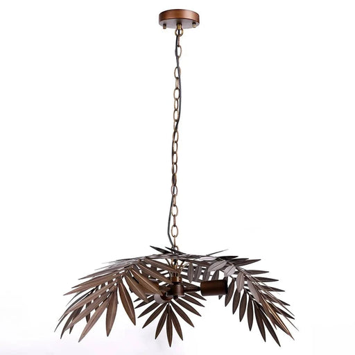 
Modern Boho Coconut Tree Leaf Chandelier hanging in living room