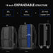 RFID Protected Travel Backpack with Quick USB Charging Port