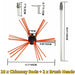 Flexible brush head with sharp-edged bristles for thorough soot removal