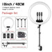48 cm Ring Light with Tripod Stand and USB Charging in Black