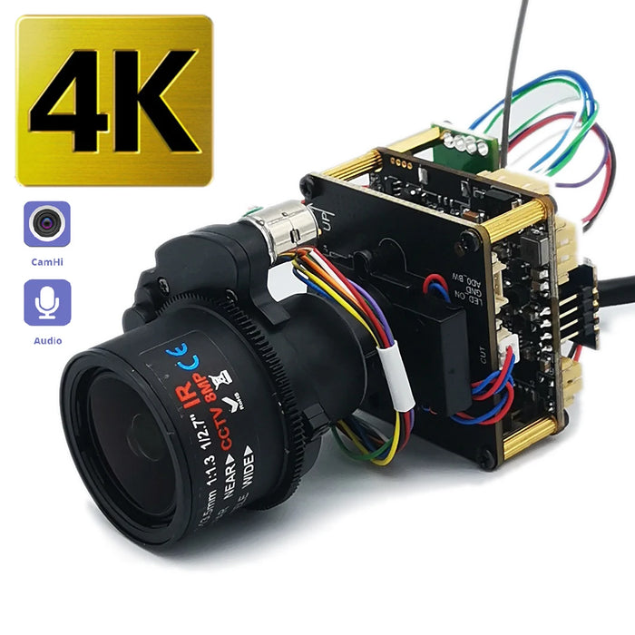 Starlight 4K IP Camera with SD Slot and Zoom Lens