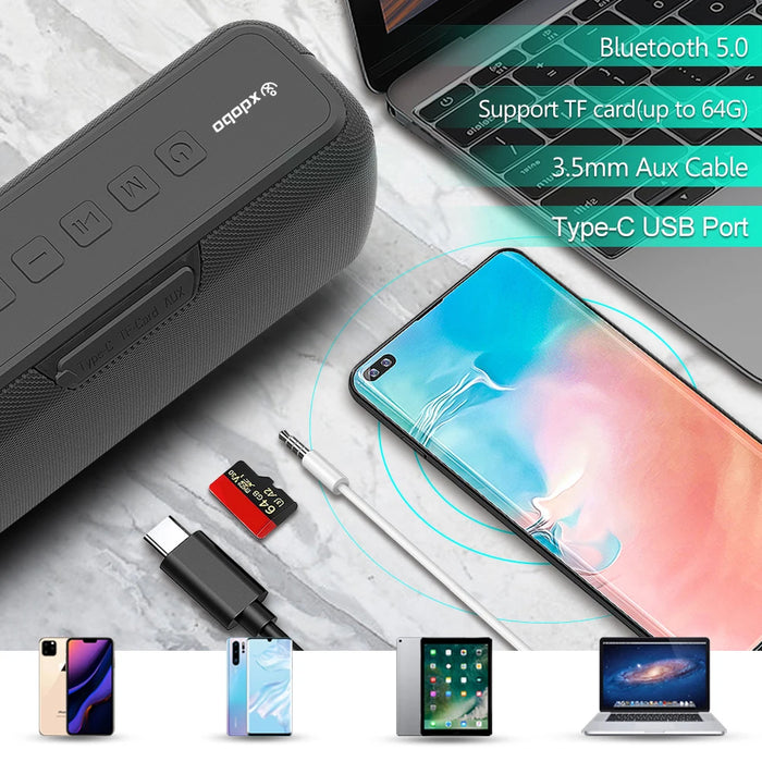 60W Portable Bluetooth Speaker with 3 Music Modes for Sound Adjustment