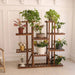 Robust Pine Wood and Metal Plant Stand, 65 kg