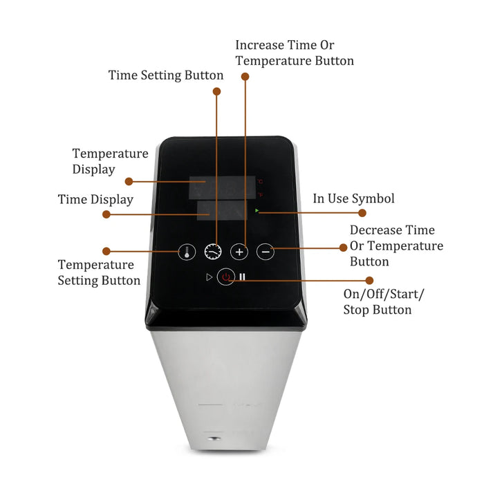 Stainless Steel Sous Vide Machine with Timer Control