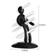 Black stainless steel humanoid knife holder rack for kitchen organization