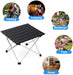  Foldable aluminum table with modern minimalist design 