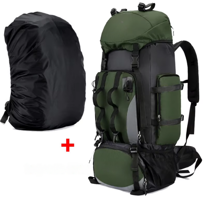 Waterproof 90L Hiking Backpack with Rain Cover