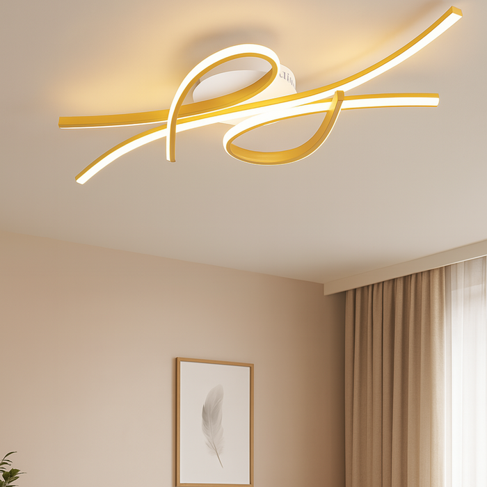 Smart Gold Dimmable LED Ceiling Light with Remote