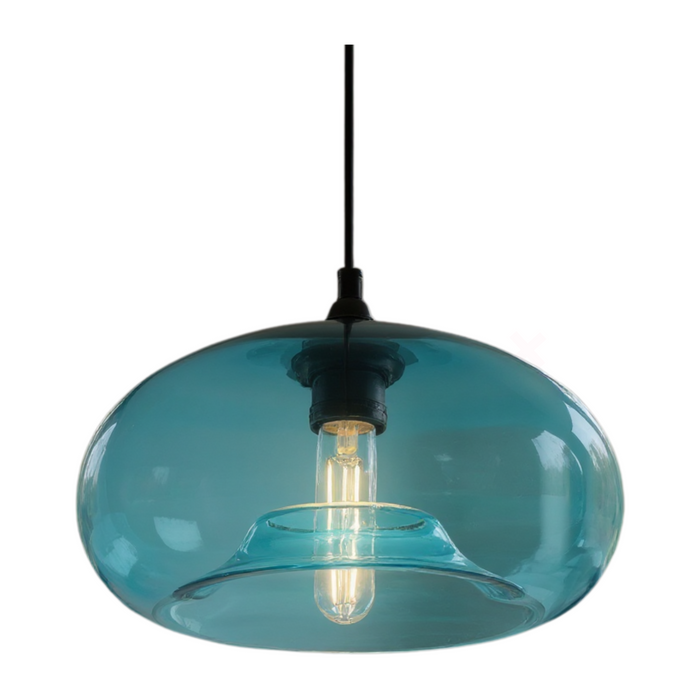 Light Blue Art Deco Pendant Lamp Industrial Style