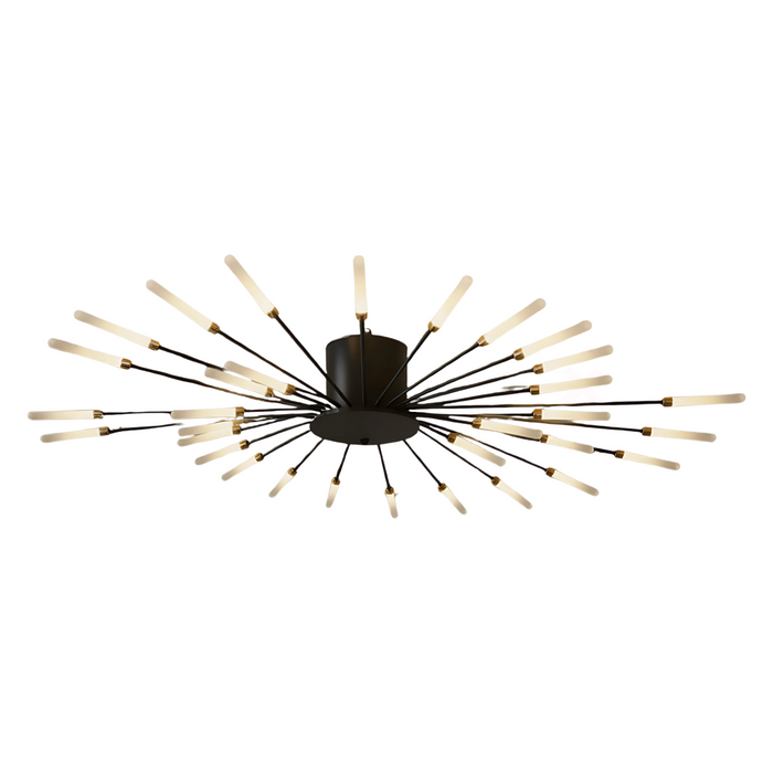 28-Head Nordic Style Black LED Ceiling Light