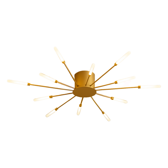 Modern Gold LED Ceiling Light 12 Heads Nordic Design