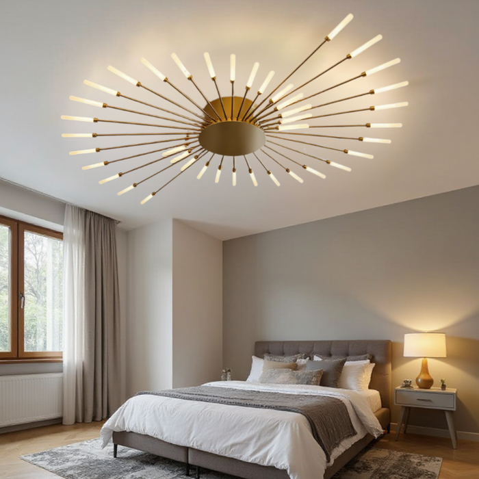 Modern Gold 42-Head LED Ceiling Light Nordic Style