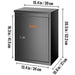 Wall Mounted Package Delivery Box - 53cm, Black, Metal - FLUXA