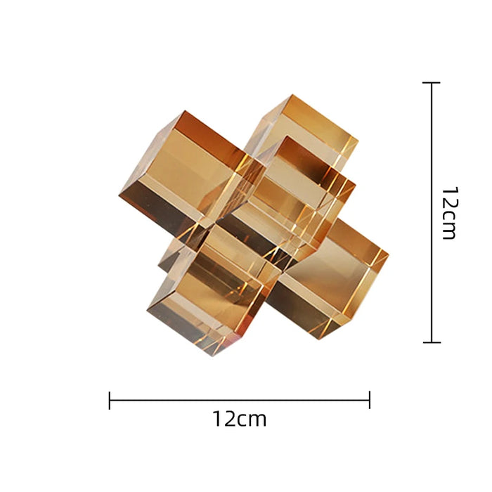 Modern Crystal Cross Sculpture for Home & Hotel Decor Style