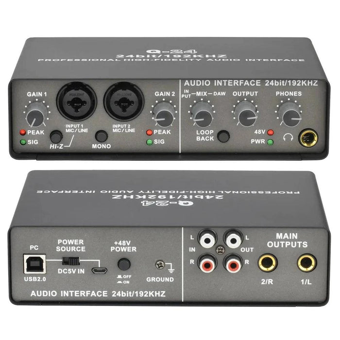 Versatile sound card for electric guitar, studio vocals, and live performances