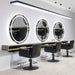 Modern oval LED bathroom mirror with frameless design and dimming feature