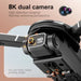 6K Dual Camera Drone Quadcopter Remote Aerial Photography Aircraft - Grey