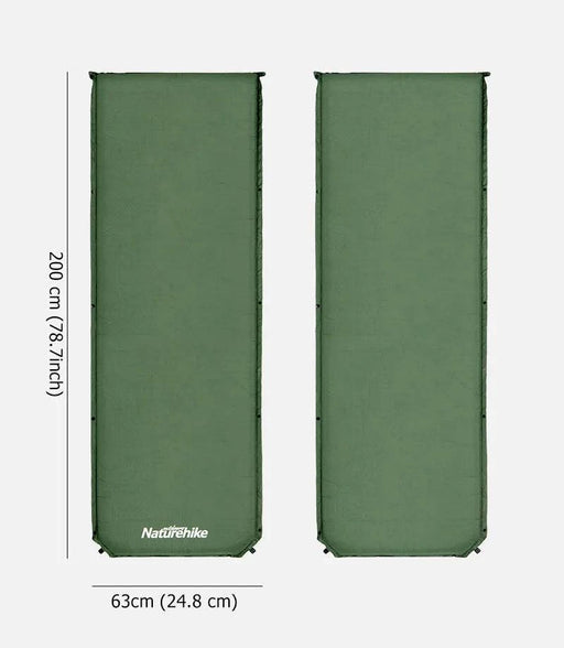 Self-Inflating Camping Mattress “ Portable Foam Sleeping Mat for Tents (Khaki) - Durable and comfortable sleeping pad for outdoor adventures