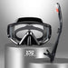 Black PC Lens Anti-Fog Dry Snorkel Set for Scuba Diving