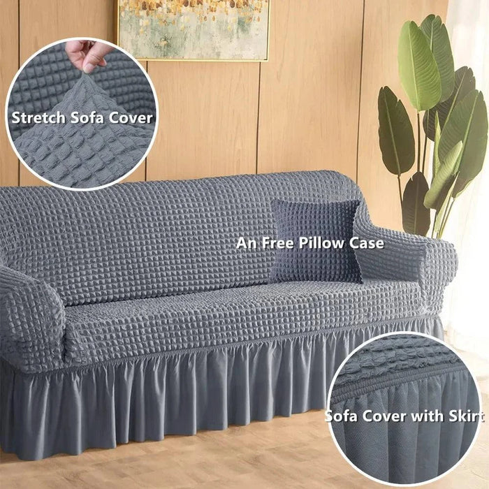 Plaid Seersucker style with a pleated process technique provides a textured look, revitalizing your home décor