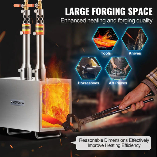 Compact and portable propane forge for tool and knife making