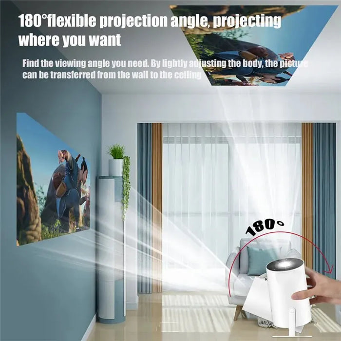Portable 4K Android Mini Projector with WiFi & Bluetooth