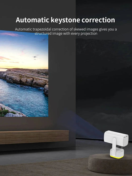 4K Smart Projector with Android 11, Built-in Battery, Bluetooth Speaker, WiFi, Auto Focus (AU Plug) - FLUXA