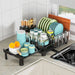 Includes sections for dishes, bowls, utensils, and cutting board holder for multi-purpose storage