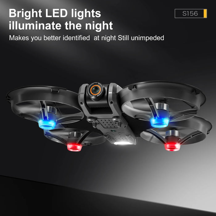 Foldable 8K Drone with Display and 3 Batteries Gray