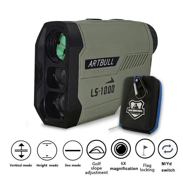 Golf Laser Rangefinder 1000M with Slope & Flag-Lock for accurate distance measurement on the golf course