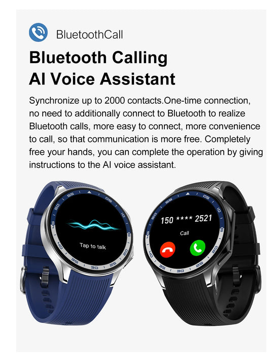 Smartwatch 2025 | 4GB, Bluetooth Calling, MP3/MP4, Fitness Tracker, Waterproof - Leather Brown