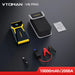 Black and red Car Jump Starter Power Bank 2000A Auto Battery Booster with LED flashlight and dual USB ports
