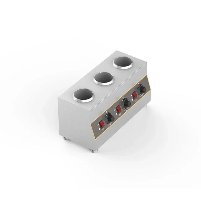 Stainless Steel Sauce Heating Dispenser with 650ml Bottles 2 bottles machine