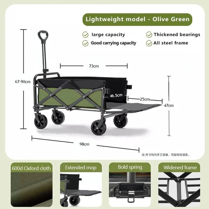 Versatile and Portable Folding Wagon Cart for Outdoor Use