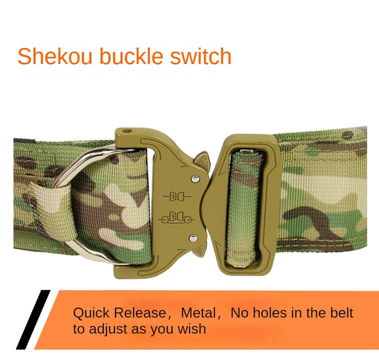 Adjustable Combat Waist Belt for Outdoor Use Utility Belt Army Green