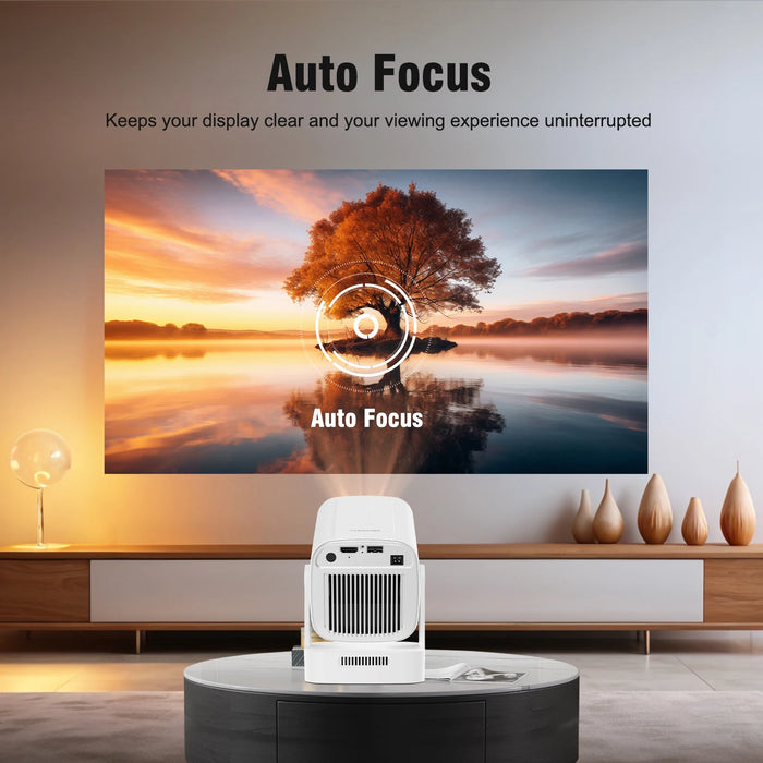 Portable 1080P Projector HY310 White Bag with Auto Focus