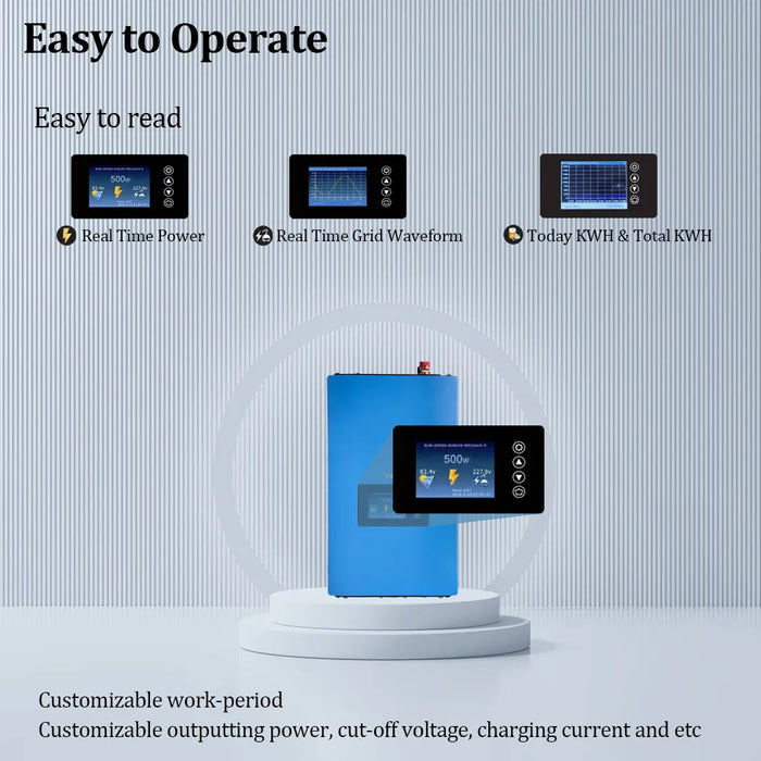 1000W Solar Inverter with Wi-Fi and Pure Sine Output