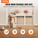 Chic and stylish freestanding dog gate with quick-release hinge system for easy width adjustment